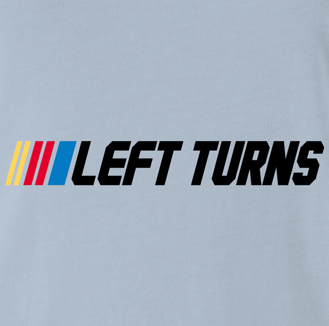 Funny nascar racing left turns only parody black t-shirt