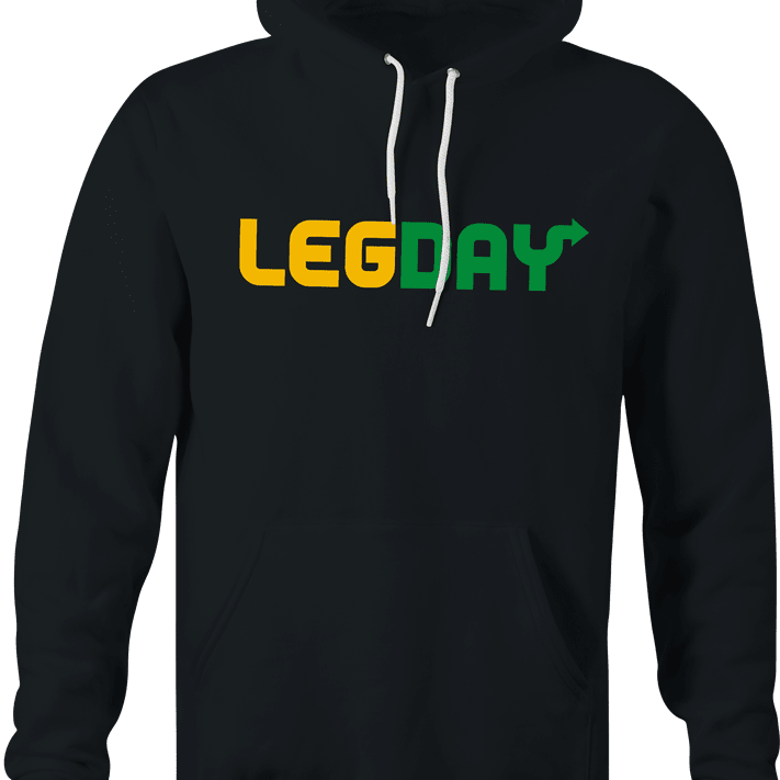 Funny Never Skip Leg Day Weightlifting Black Hoodie