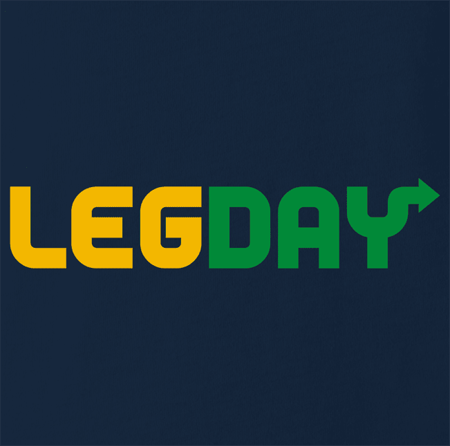 Funny Never Skip Leg Day Weightlifting Navy T-Shirt
