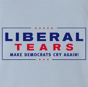 Liberal tears funny republican t-shirt men's light blue