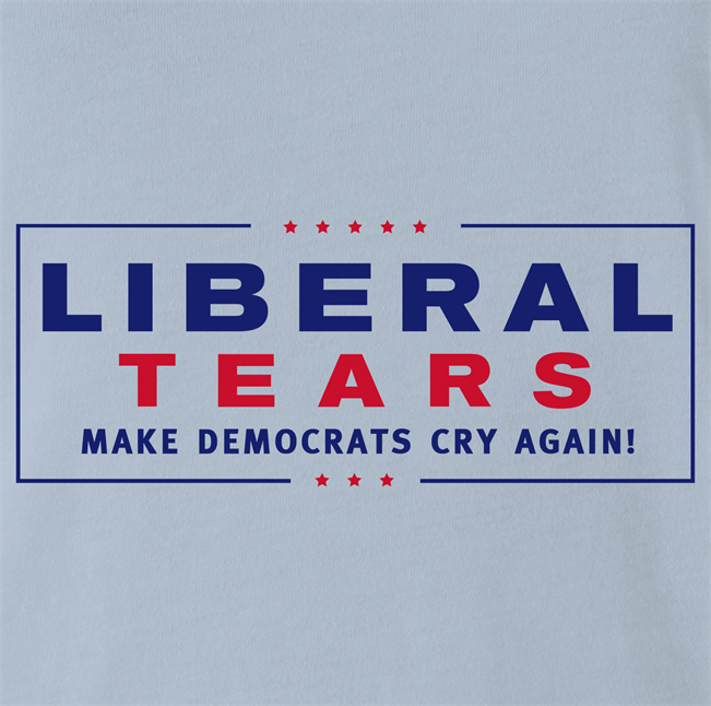 Liberal tears funny republican t-shirt men's light blue