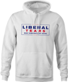 Liberal tears funny republican hoodie men's white 