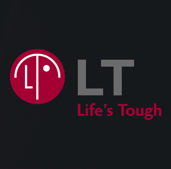 funny Lifes Tough LG Brand Parody t-shirt black