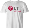funny Lifes Tough LG Brand Parody t-shirt white men's 