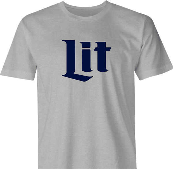 funny Lit Miller Light Mashup men's t-shirt