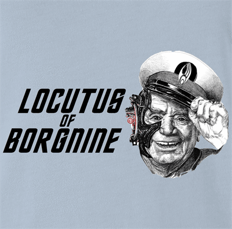 ernest borgnine star trek light blue t-shirt