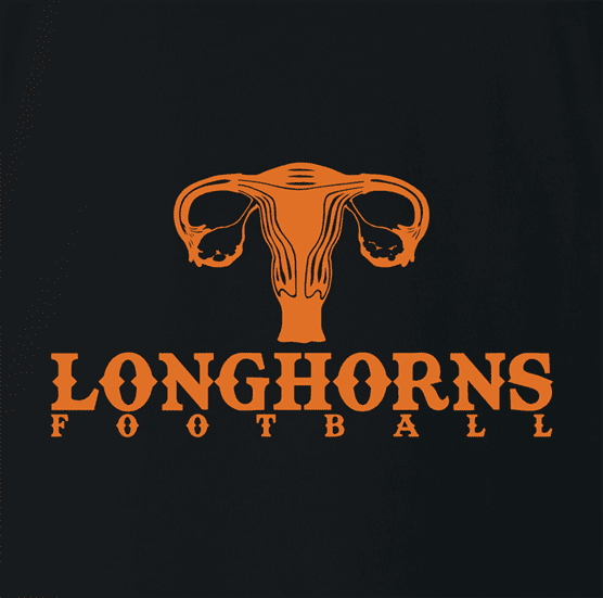 Funny texas longhorns suck fallopian tube parody black t-shirt