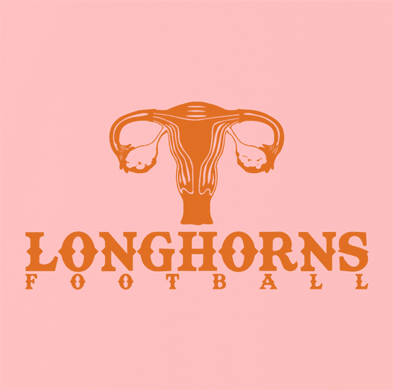 Funny texas longhorns suck fallopian tube parody pink t-shirt