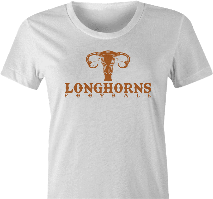 Funny texas longhorns suck fallopian tube parody women's t-shirt white
