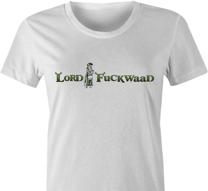shrek lord farquaad fu*kwad women's t-shirt white