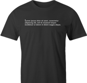 funny lorem ipsum t-shirt men's black 