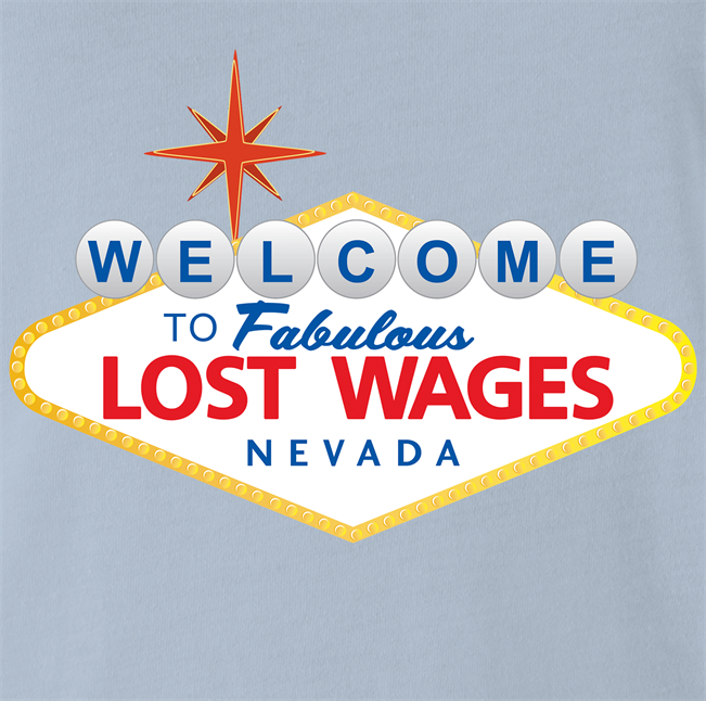 Funny Lost Wages - Las Vegas Gambling Parody Red T-Shirt