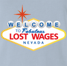 Funny Lost Wages - Las Vegas Gambling Parody Red T-Shirt