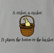 funny silence of the lambs lotion in the basket t-shirt men's grey