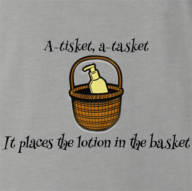 funny silence of the lambs lotion in the basket t-shirt men's grey