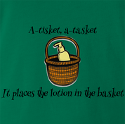 funny silence of the lambs lotion in the basket t-shirt men's green