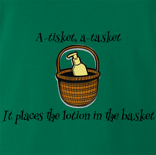 funny silence of the lambs lotion in the basket t-shirt men's green