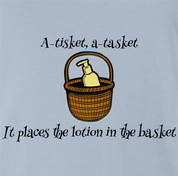 funny silence of the lambs lotion in the basket t-shirt men's light blue