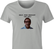 Funny Louis Tully Ghostbusters Good Doggie Parody t-shirt women's Ash Grey