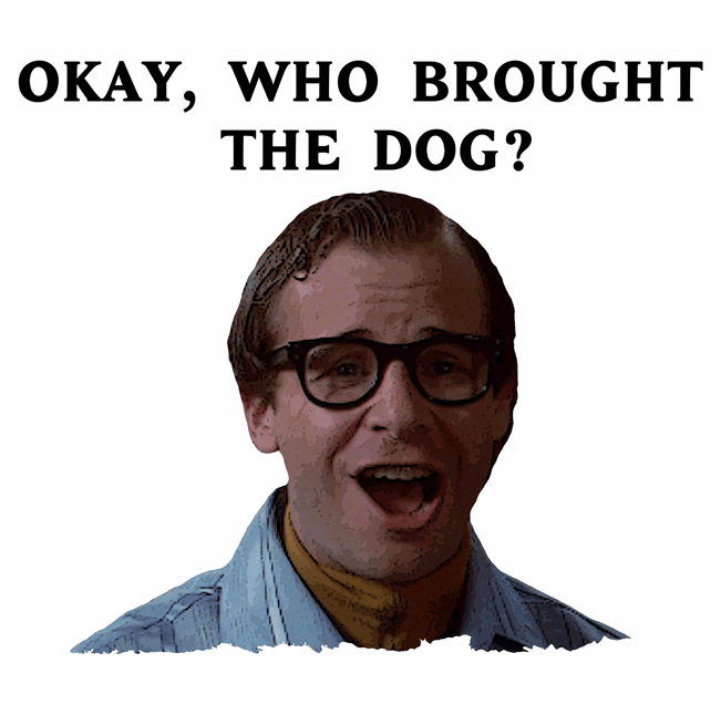 Funny Louis Tully Ghostbusters Good Doggie Parody white tee
