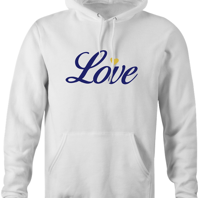 Funny I Love You Dove Valentine's Day Mashup Parody white hoodie