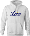 Funny I Love You Dove Valentine's Day Mashup Parody white hoodie