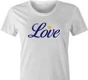 Funny I Love You Dove Valentine's Day Mashup Parody white women's t-shirt