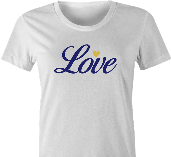 Funny I Love You Dove Valentine's Day Mashup Parody white women's t-shirt