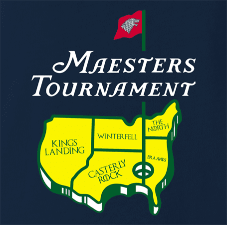 funny Game Of Thrones The Maesters Golf Tournament t-shirt navy