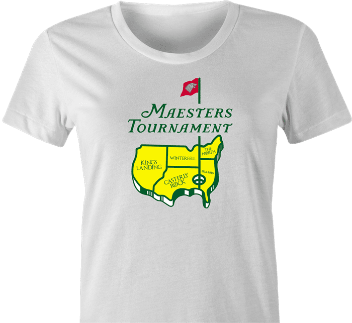 funny Game Of Thrones The Maesters Golf Tournament t-shirt white women's
