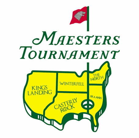 funny Game Of Thrones The Masters Golf Tournament t-shirt white 