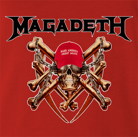 trump megadeth heavy metal MAGA Magadeath red t-shirt 