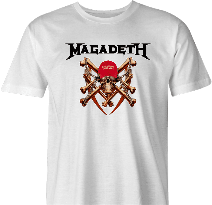 trump megadeth heavy metal MAGA Magadeath men's ash t-shirt 
