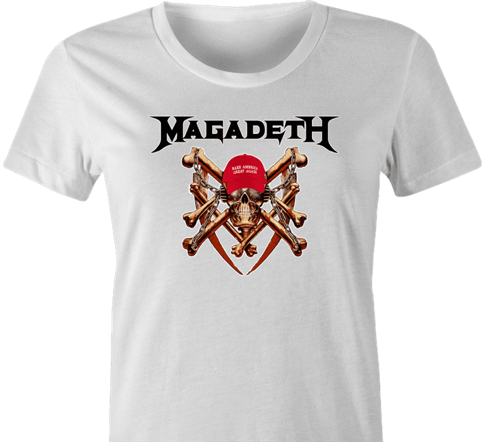 trump megadeth heavy metal MAGA Magadeath women's ash t-shirt 