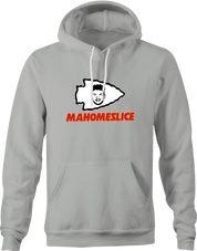 funny KC Chiefs Superbowl Champion Patrick Mahomes Parody | Mahomeslice t-shirt Ash Grey hoodie