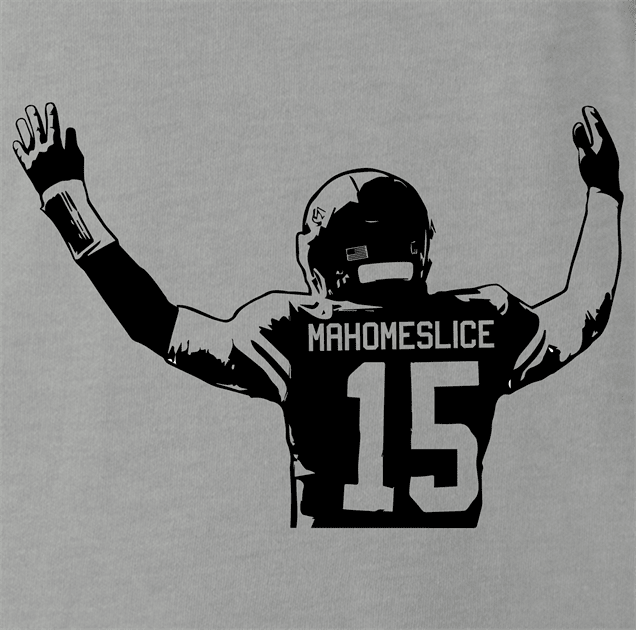funny Kansas City Chiefs MVP Champion Patrick Mahomes Parody | Mahomeslice Ash Grey tee