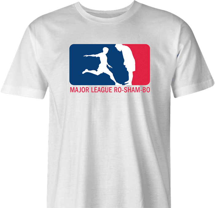 funny Major League Roshambo t-shirt white men's 