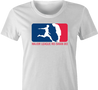 funny Major League Roshambo t-shirt white women's 