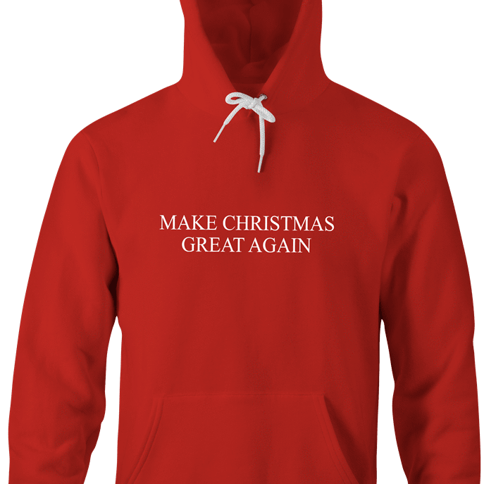 funny Make Christmas Great Again red hoodie