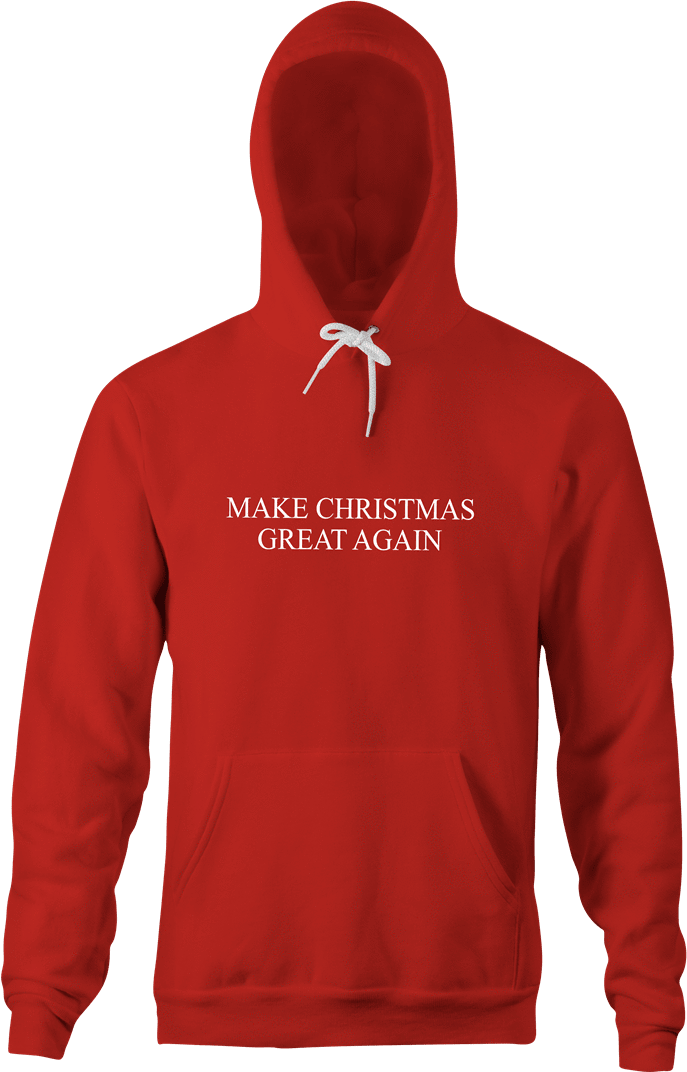 funny Make Christmas Great Again red hoodie