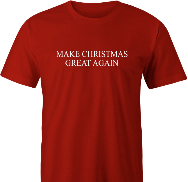 funny Make Christmas Great Again red men's t-shirt