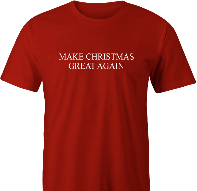 funny Make Christmas Great Again red men's t-shirt