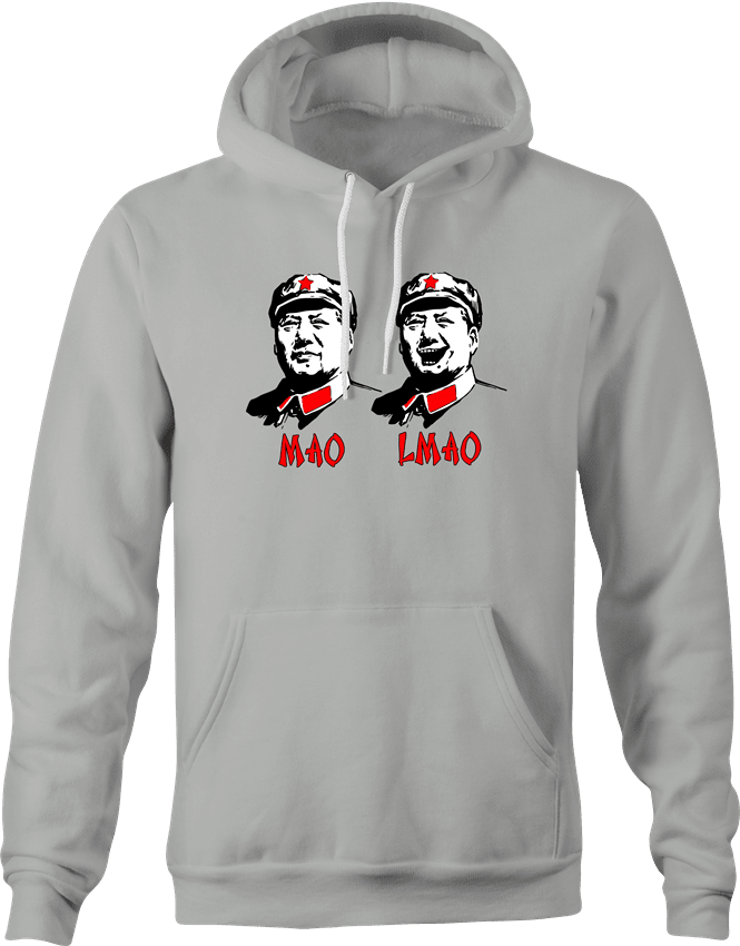 Funny Mao Zedong LMAO Parody T-Shirt Ash Grey Hoodie