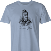 funny marco polo obey yolo  men's light blue t-shirt  