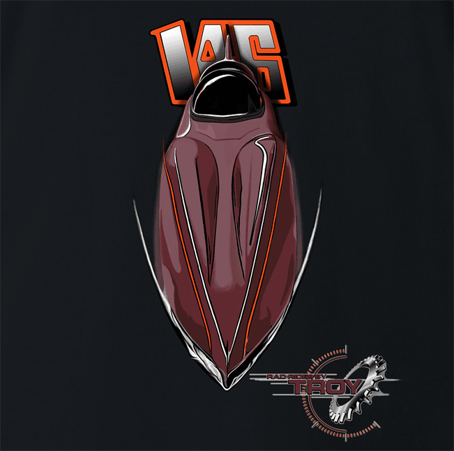 The Offical Rad Rides by Troy | Mariani Streamliner Salt Flats Race Car | Black Tee | Cool Cars