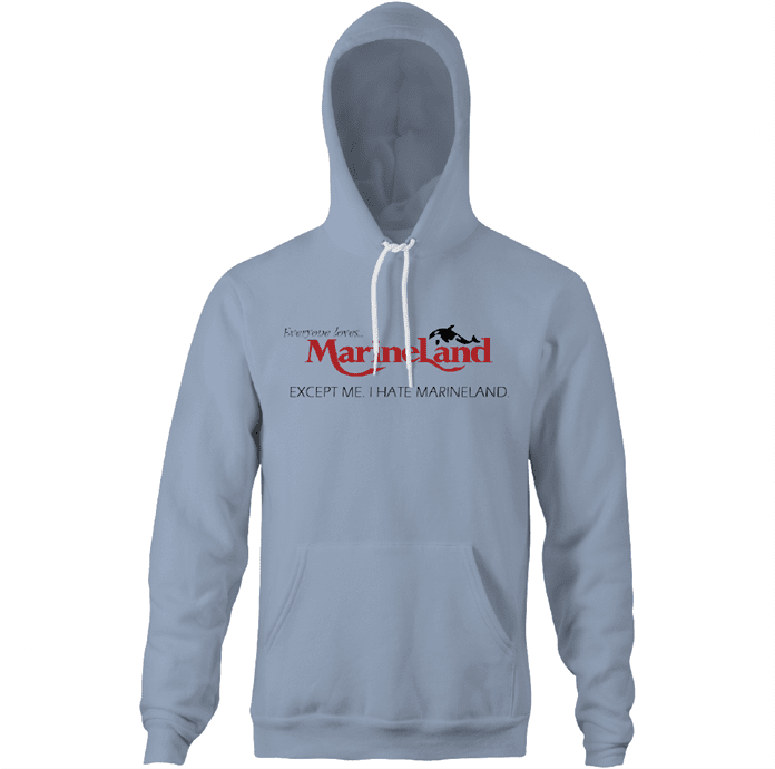 i hate marineland light blue hoodie 