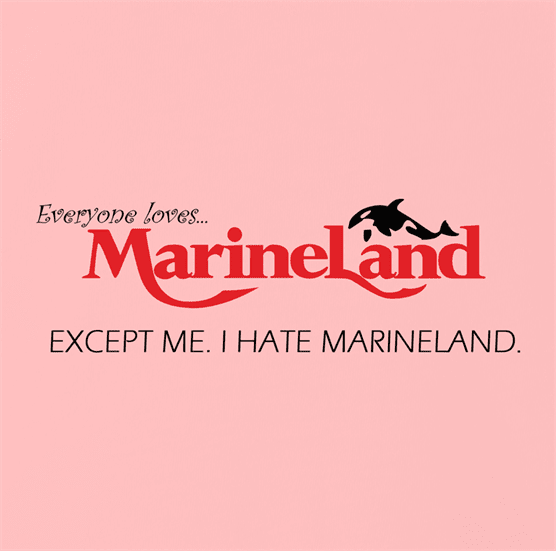 i hate marineland men's light pink t-shirt 