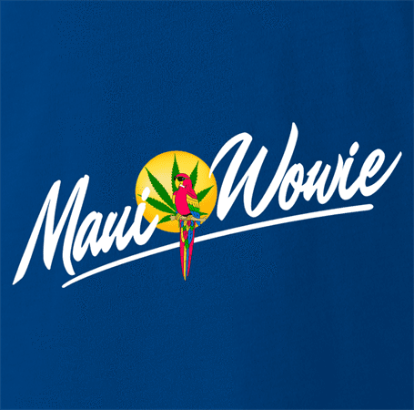 funny weed maui wowie strain royal blue t-shirt 