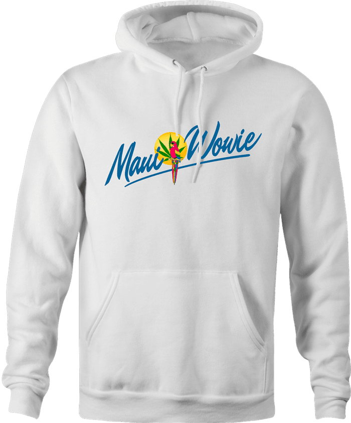 funny weed maui wowie strain white hoodie
