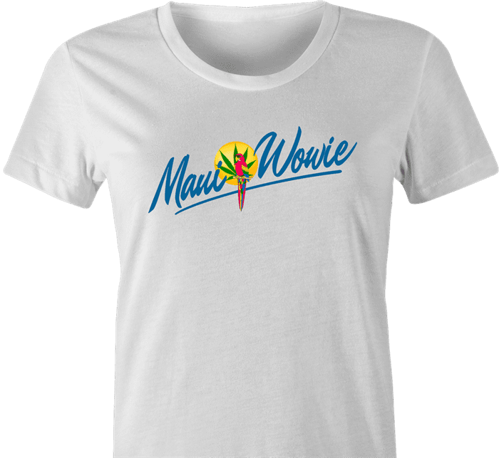 funny weed maui wowie strain women's white t-shirt 